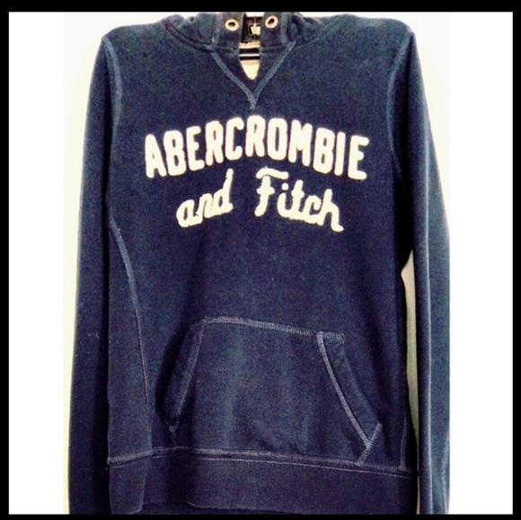 Abercrombie & Fitch Tops - Vtg A&F Navy hoodie sweatshirt Sz XS/2 60% cotton